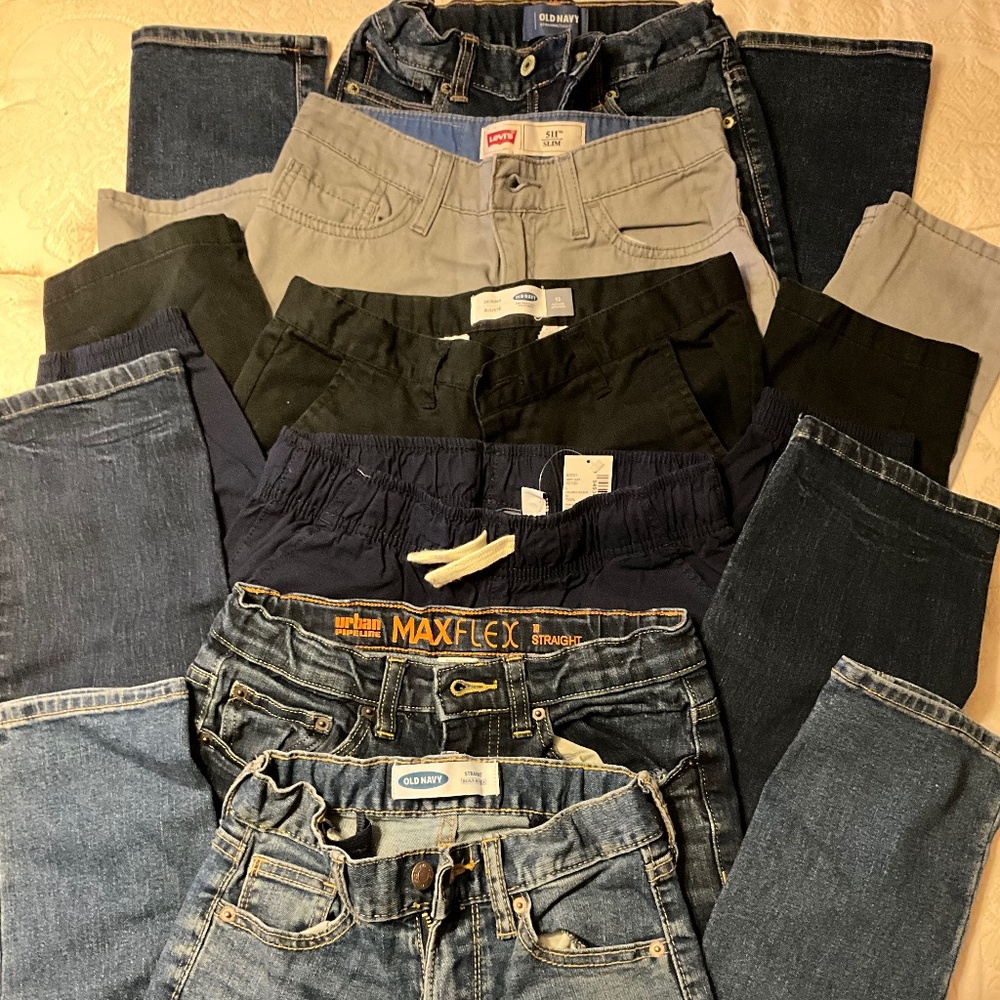 Boys Jeans Size 10,10 Slim Levi’s, Urban Pipeline, Old Navy and Children’s Place